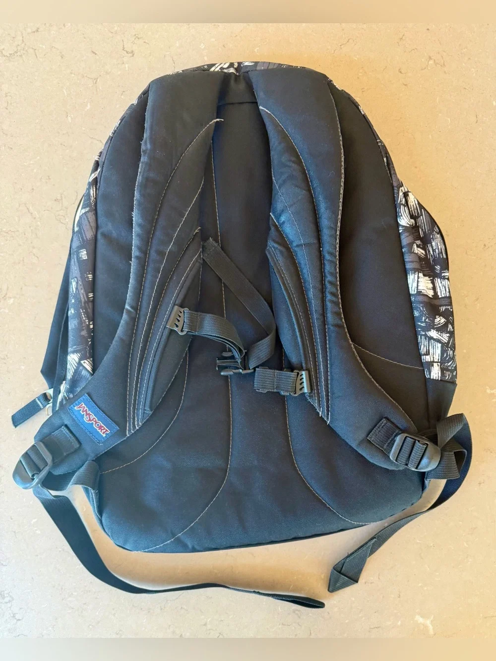 JanSport TUJO Backpack Abstract Brushstroke Print 15.6” Laptop School Travel